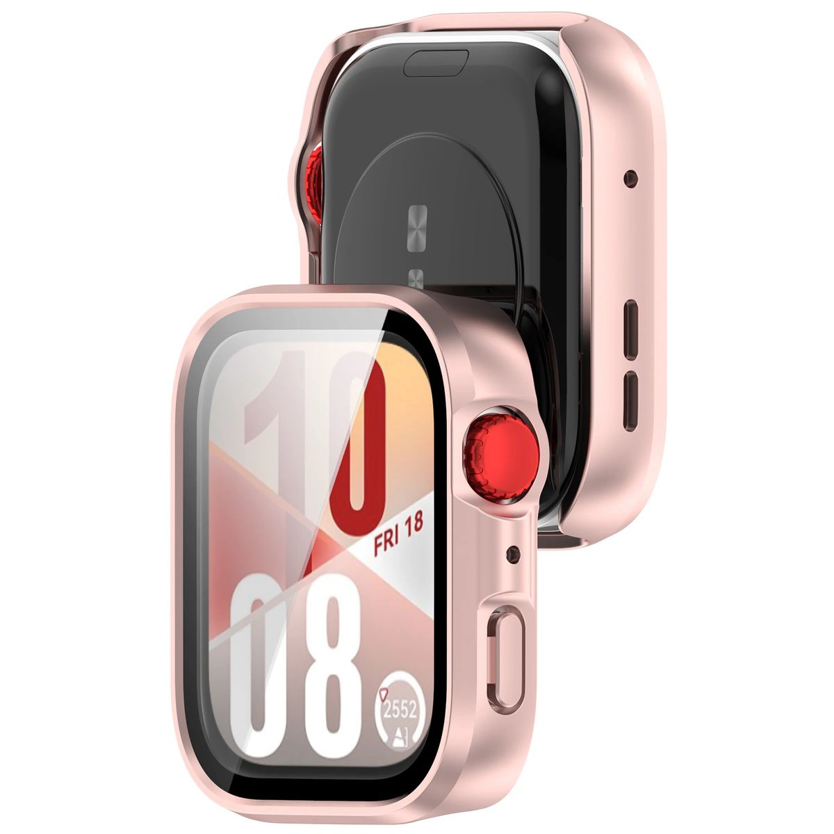 Etui z wbudowanym szkłem Bizon Case Watch Adamo do Huawei Watch Fit 4